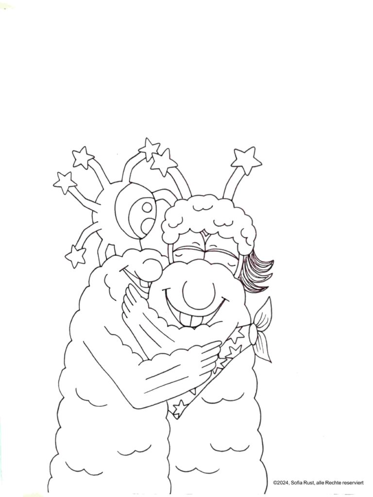 Ausmalbild "Wutsch und Wumpi"